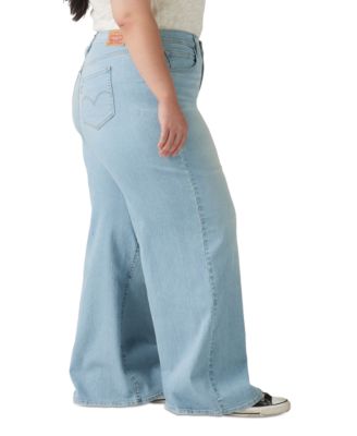 Plus Size Mid Rise 318 Shaping Wide-Leg Jeans