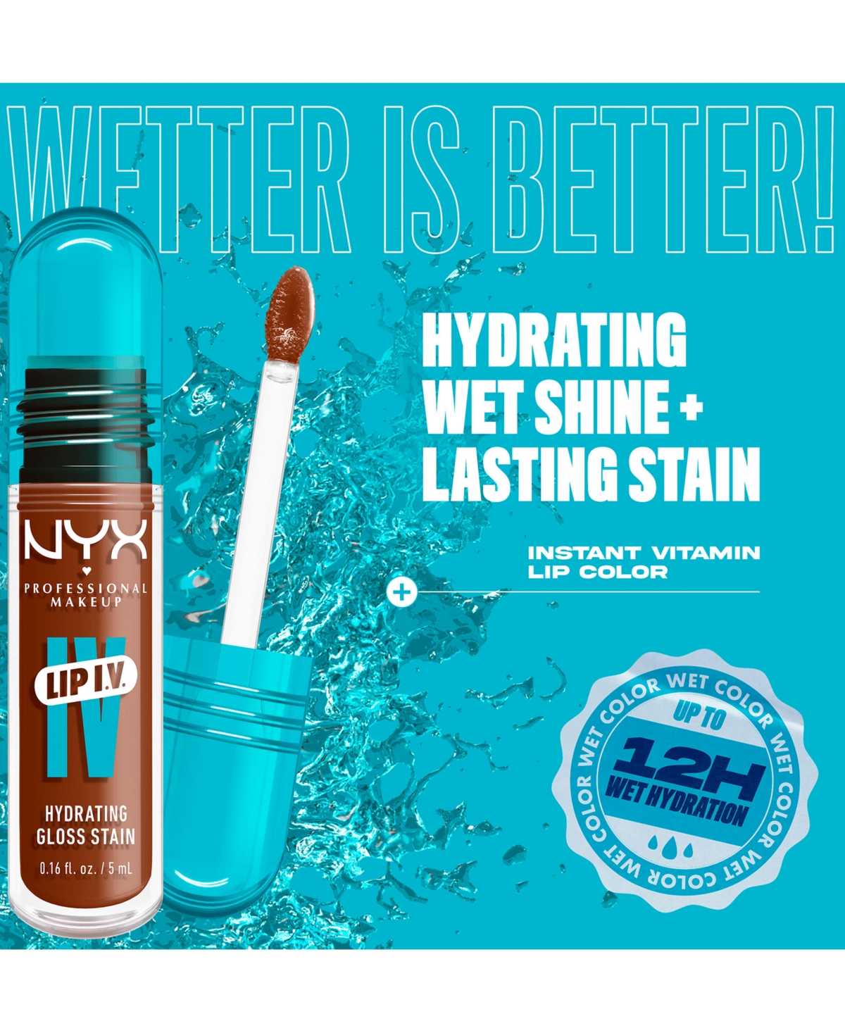 Nyx Professional Makeup Lip Iv Hydrating Gloss Stain In Splash N Spice