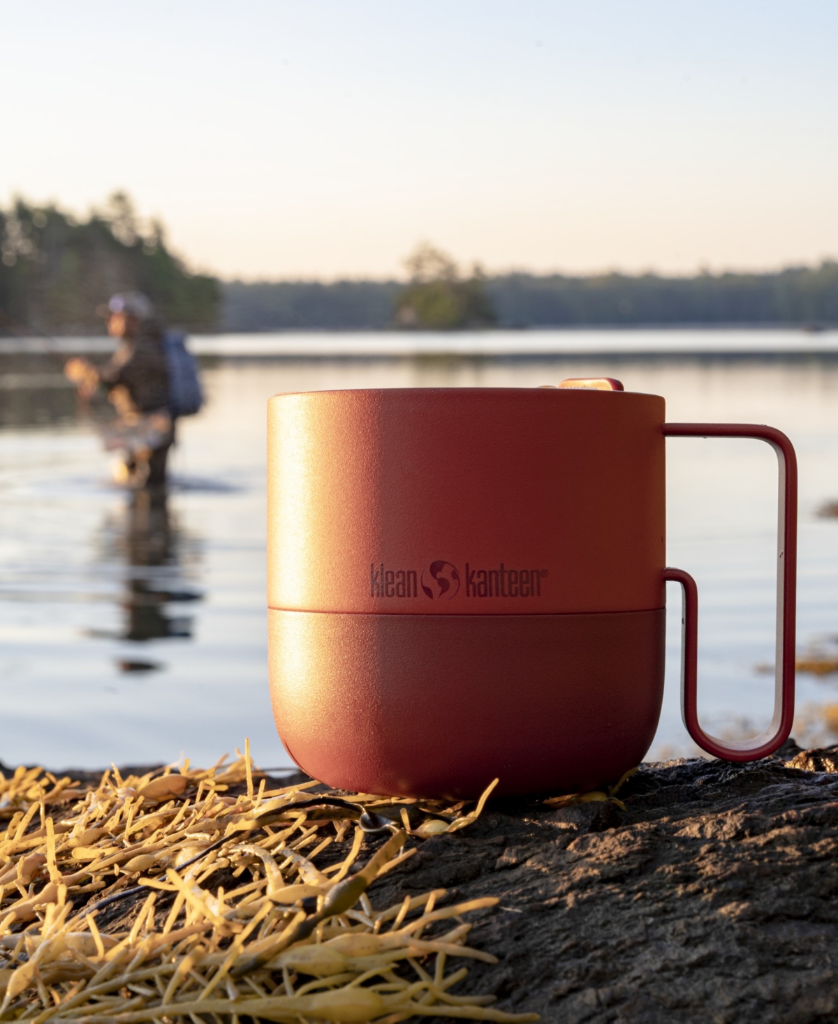 Klean Kanteen Insulated 14 Oz. Stainless Steel Mug With Flip Lid In Autumn Glaze