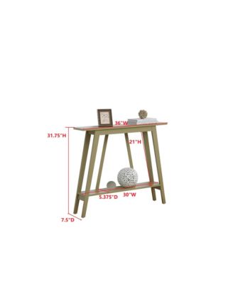 Conway Console Table Functional Narrow Wood Accent Entryway Table with Storage Shelf