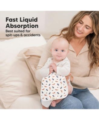 Kids 5pk Urban Burp Cloths, Organic Burping Cloth for Babies, Burp Rags