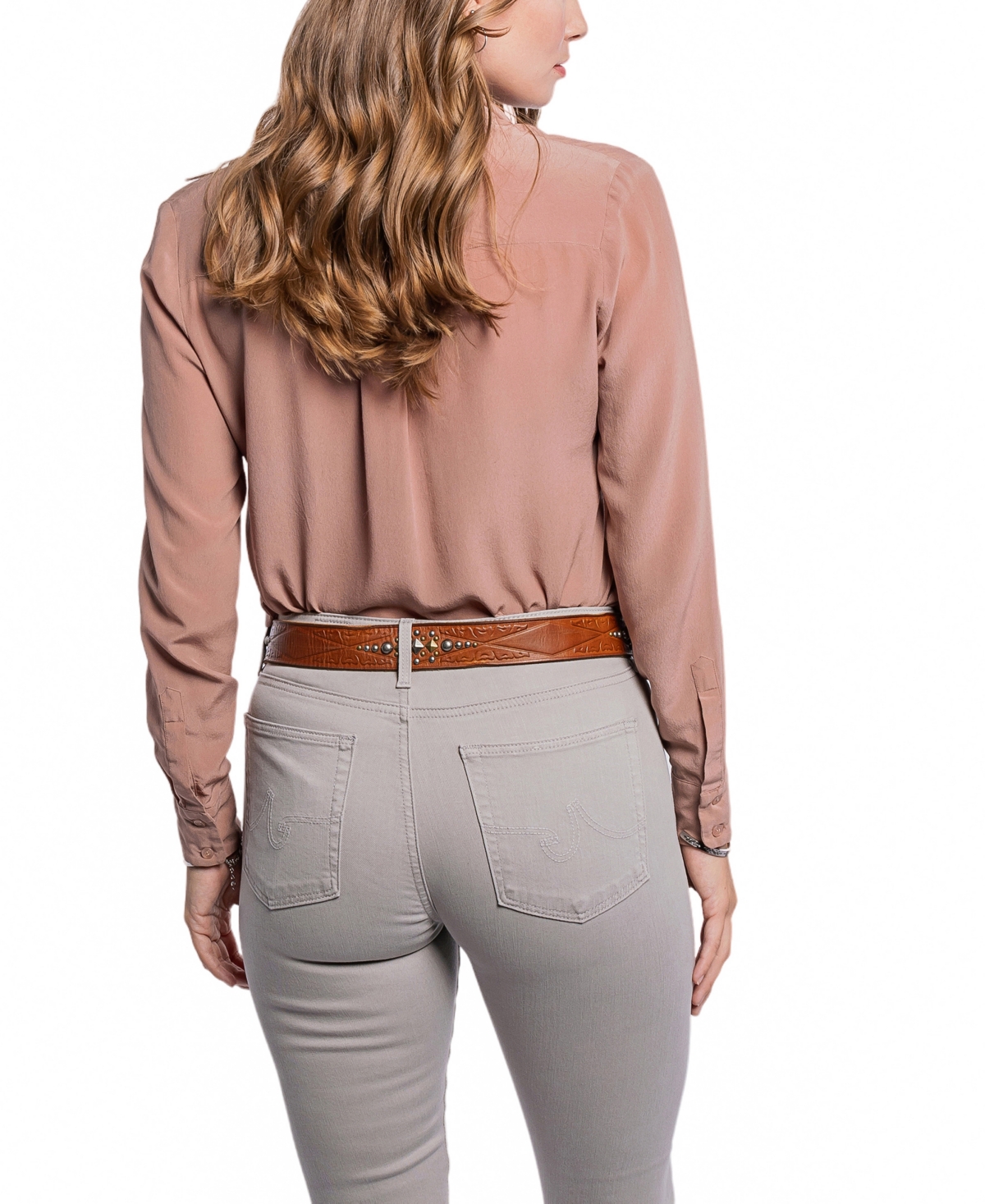 Old Trend Outwest Leather Belt In Camel