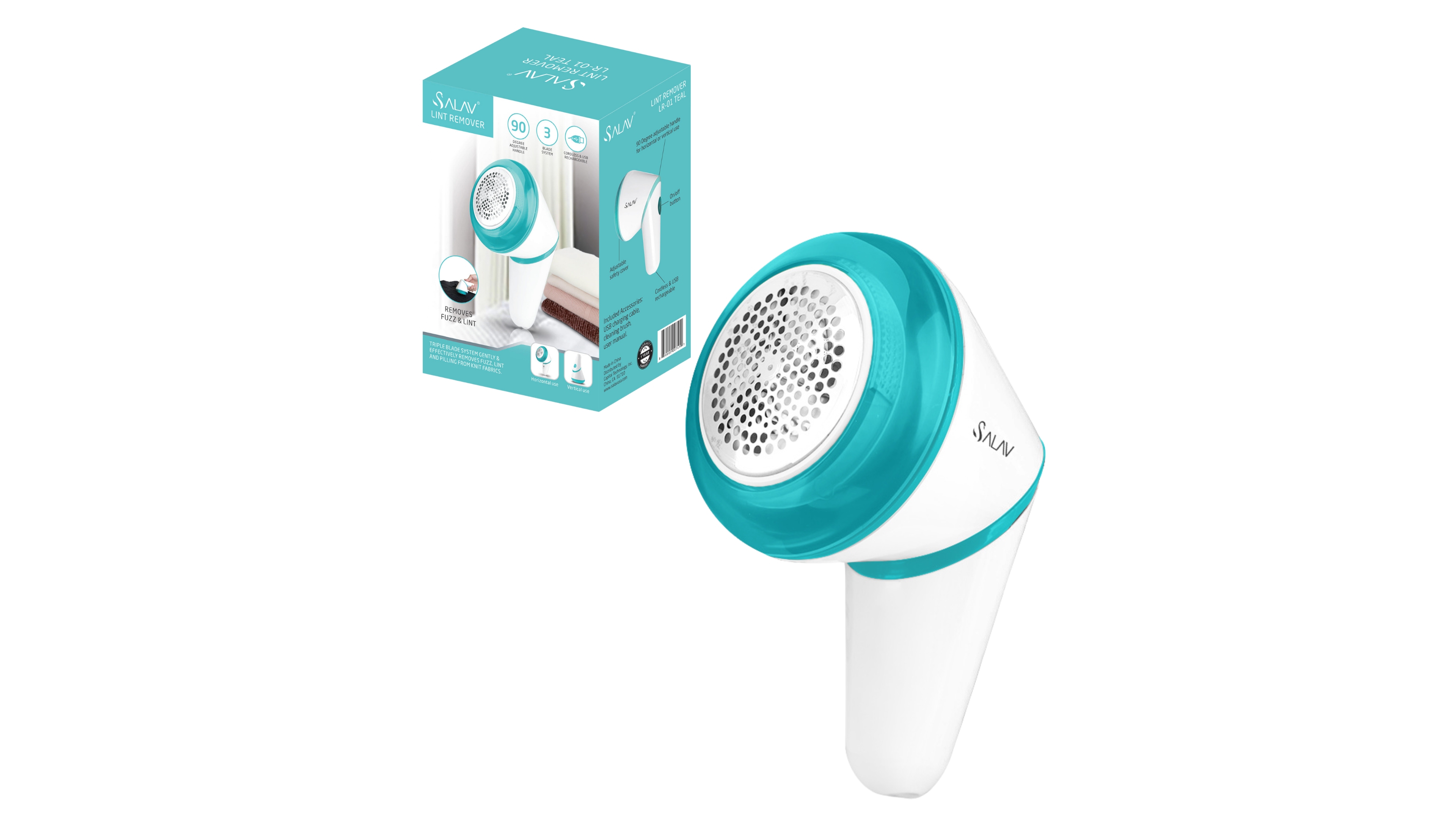 Salav Ergonomic Rechargeable Lint Remover and Fabric Shaver
