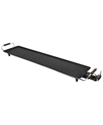 35.43 Inch Electric Grill with Drip Tray and Non-Stick Coating