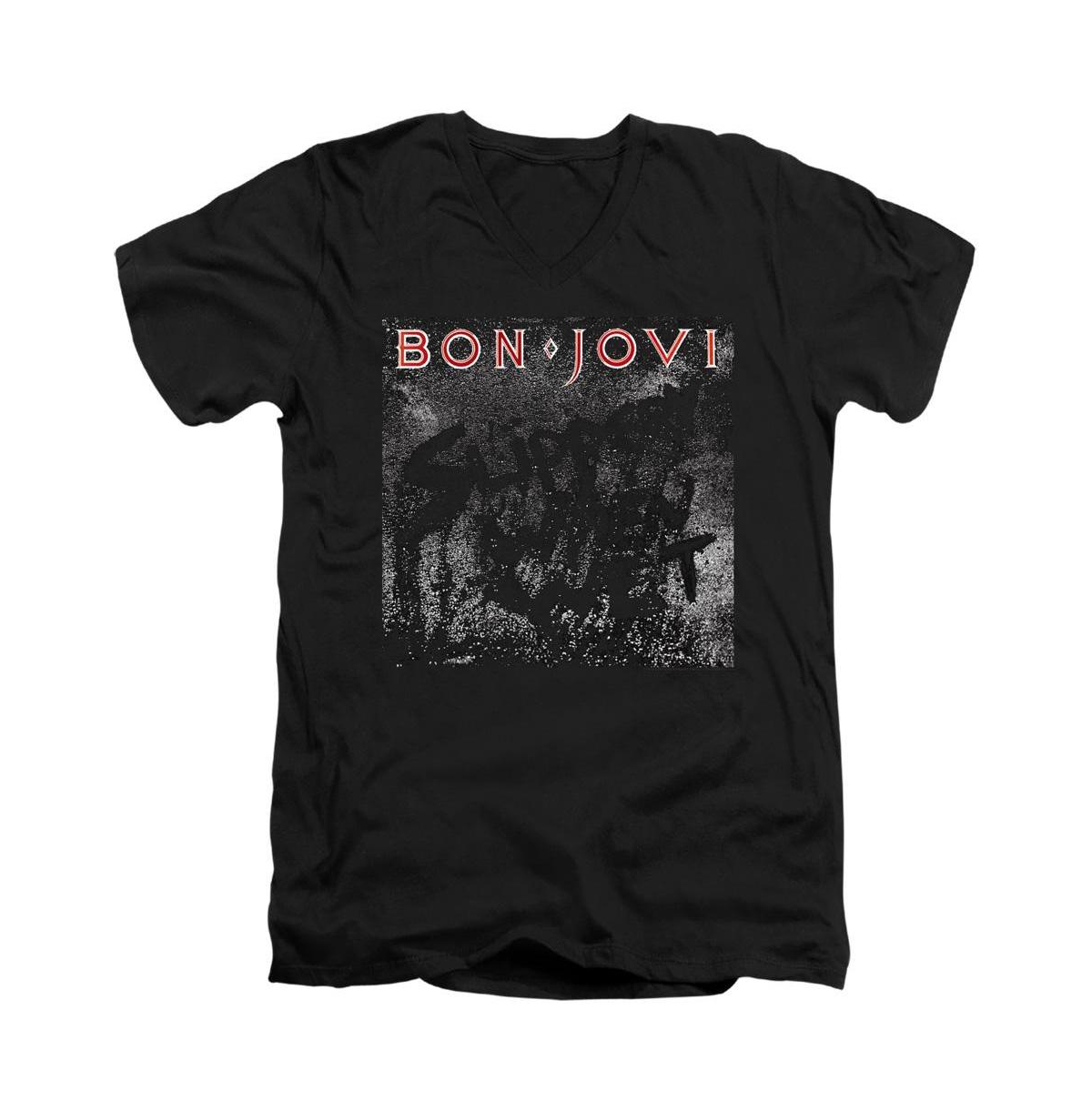 Mens Slippery Cover Short Sleeve Adult V Neck Premium Cotton Tee / T-Shirt - Black