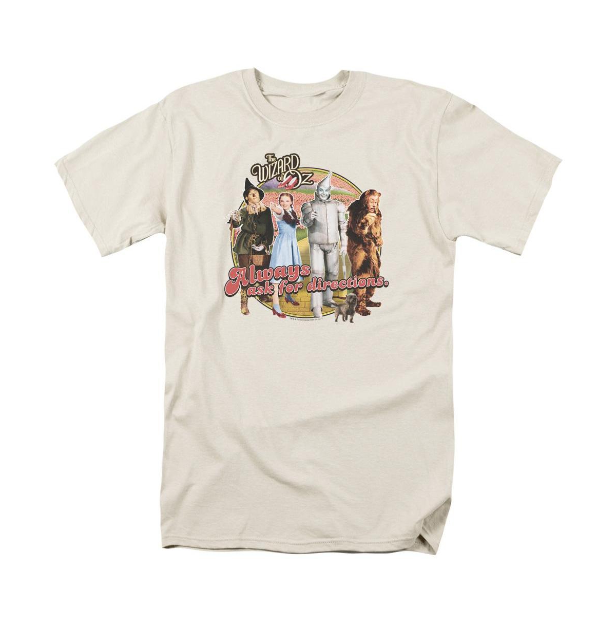 Men's Directions Short Sleeve Adult Tee / T-Shirt - White