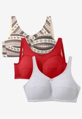 Women's 3-Pack Cotton Wireless Bra
