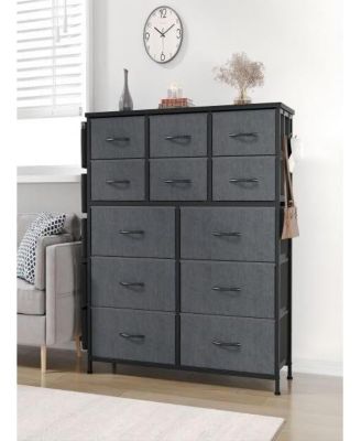 12 Drawer Dresser for for Bedroom, Fabric Dressers & Chest of Drawers