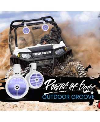 6.5'' Marine Wakeboard Speaker System with Built-in LED Lights, 200W, White