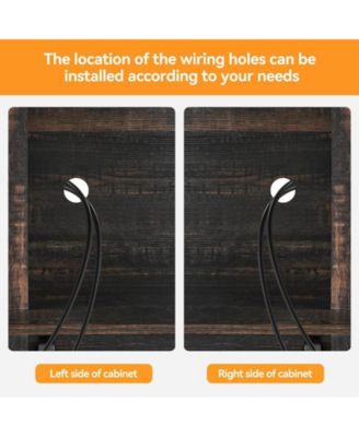 70" Tall Farmhouse Coffee Bar Cabinet, Sliding Barn Doors Wine Bar Cabinet with Storage Shelves, Hutch Cabinet with 6 Bottle Wine Rack and 12 Stemware Slots for Kitchen