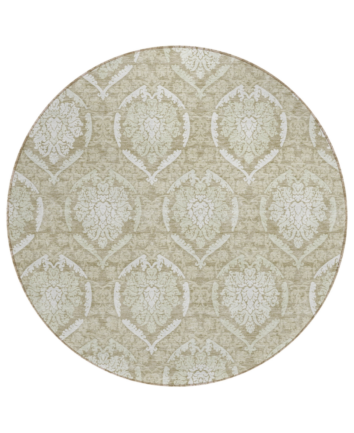 Addison Chantille Acn810 8' Round Area Rug In Tan