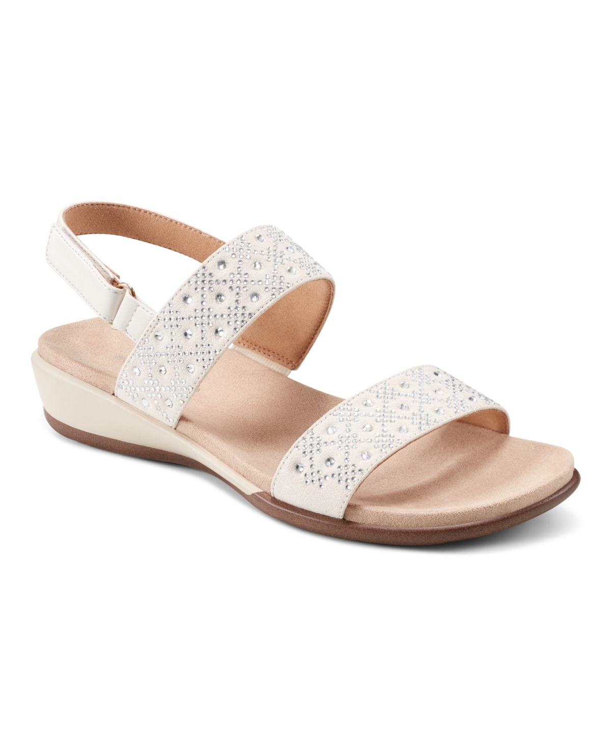 Easy Spirit Women's Haisley Embellished Slingback Sandals In Cream