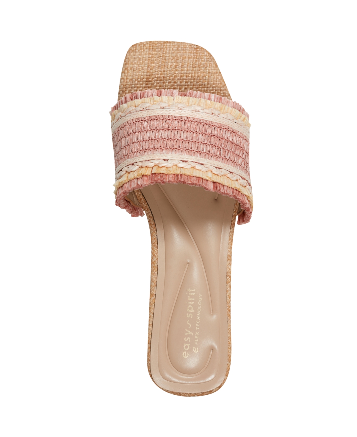EASY SPIRIT WOMEN'S GRACIELA RAFFIA BLOCK HEEL SANDALS 