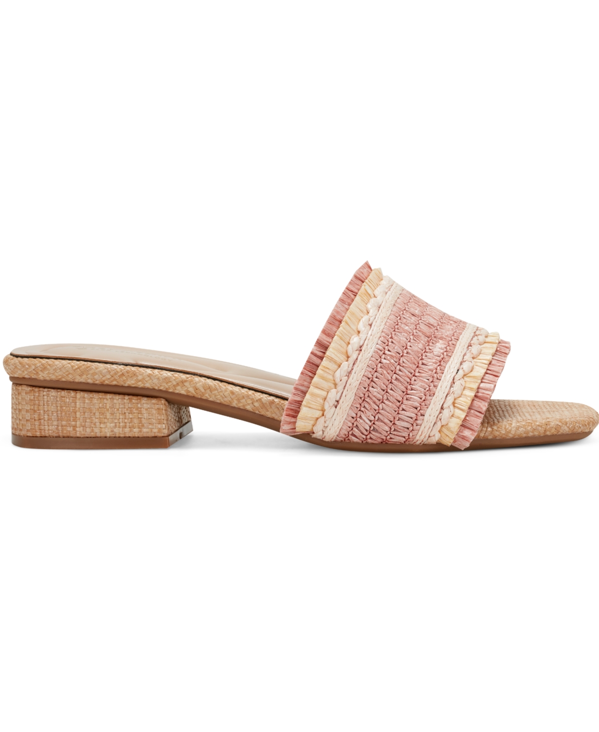 EASY SPIRIT WOMEN'S GRACIELA RAFFIA BLOCK HEEL SANDALS 