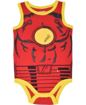 Baby Boys Marvel Spider-Man Iron Man Captain America 5 Pack Bodysuits Newborn to