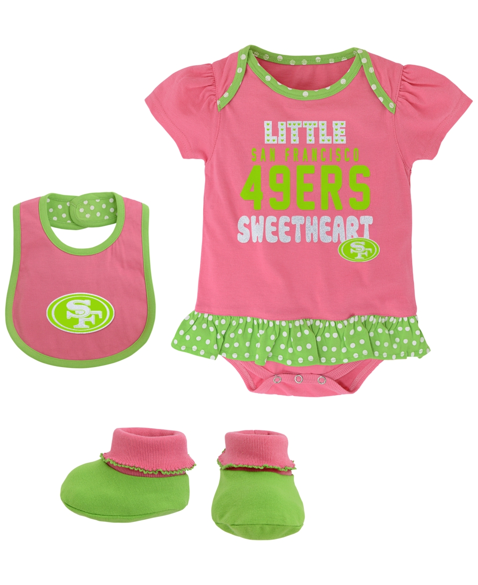 Outerstuff Babies San Francisco 49ers Little Sweet Bodysuit, Bib