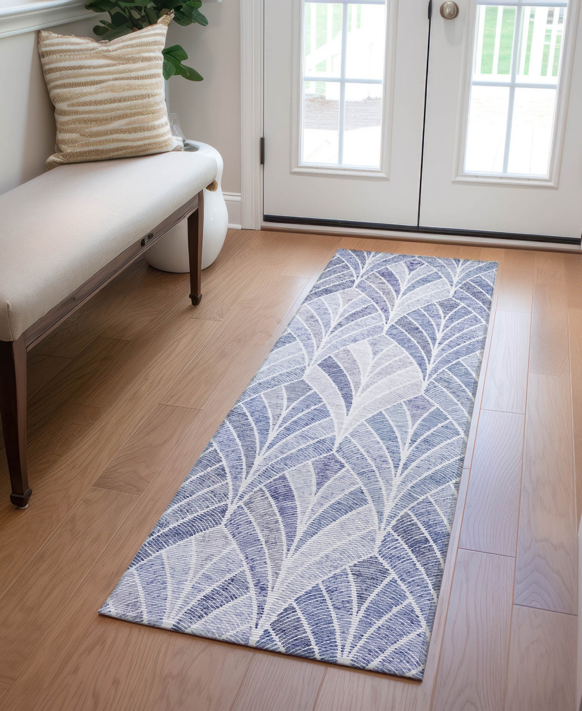 Addison Chantille Acn851 2'3"x7'6" Runner Area Rug In Denim
