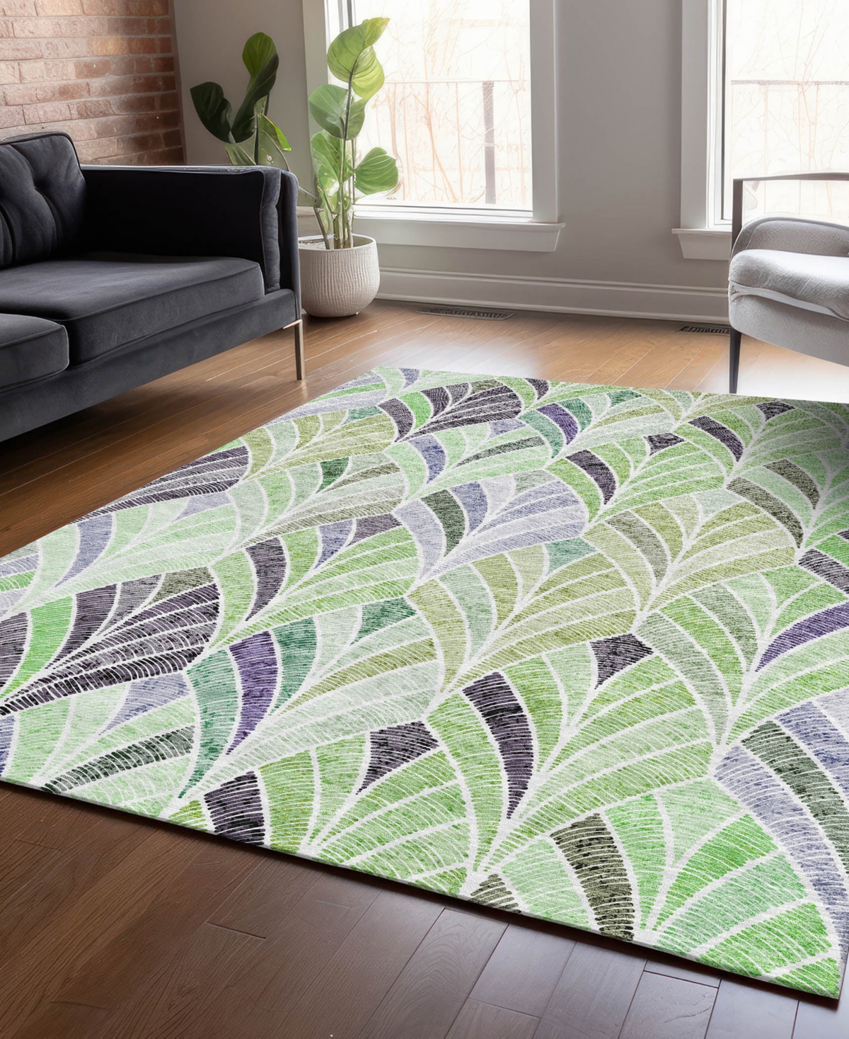 Addison Chantille Acn851 2'6"x3'10" Area Rug In Green