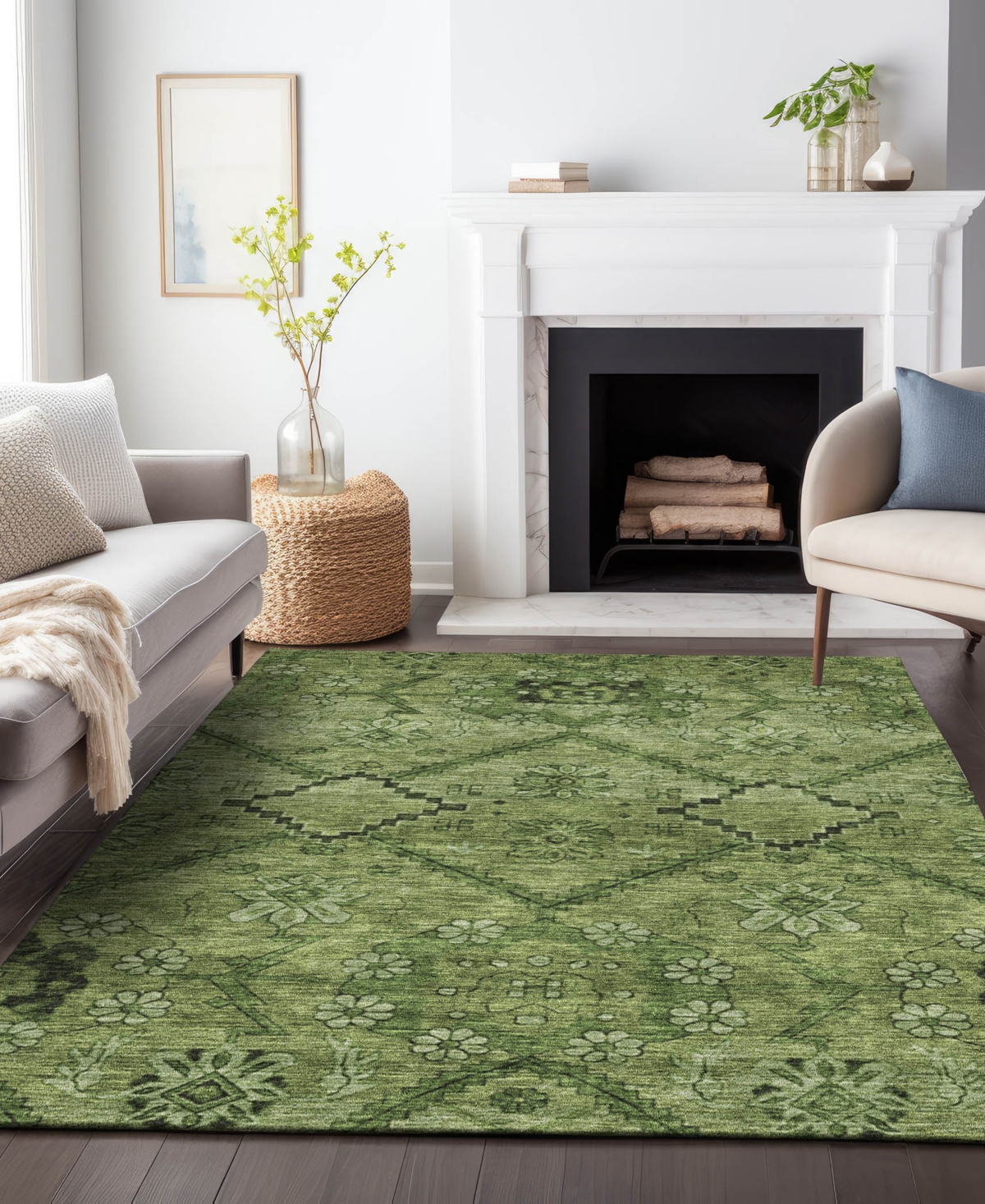 Addison Chantille Acn842 8'x10' Area Rug In Olive