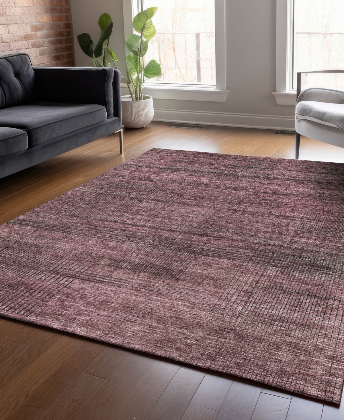 Addison Chantille Acn820 8'x10' Area Rug In Maroon