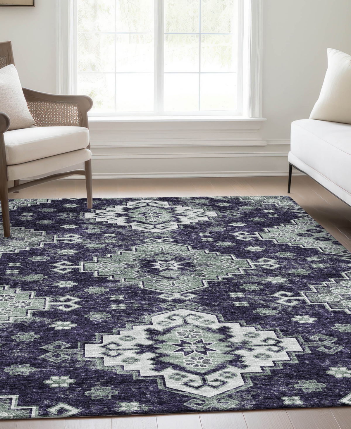 Addison Chantille Acn846 8'x10' Area Rug In Purple