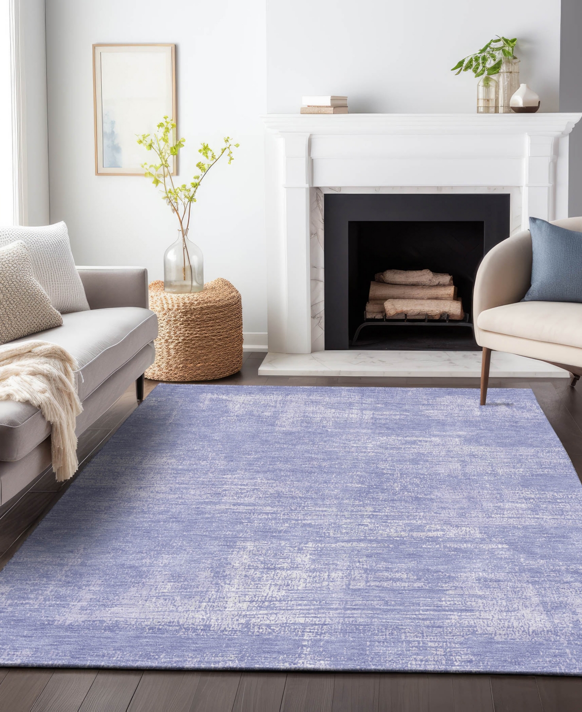 Addison Chantille Acn839 8'x10' Area Rug In Lavender