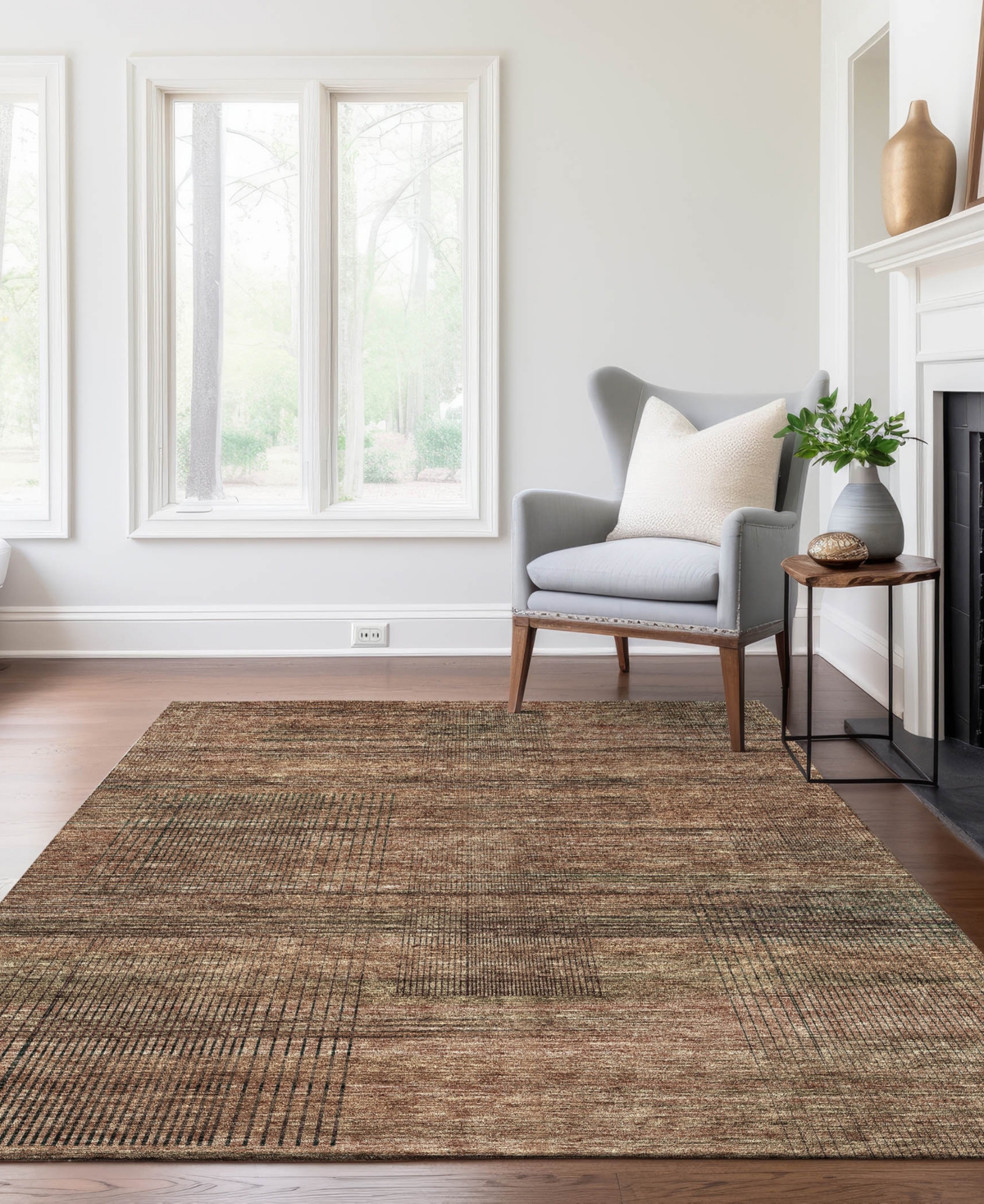 Addison Chantille Acn820 9'x12' Area Rug In Paprika