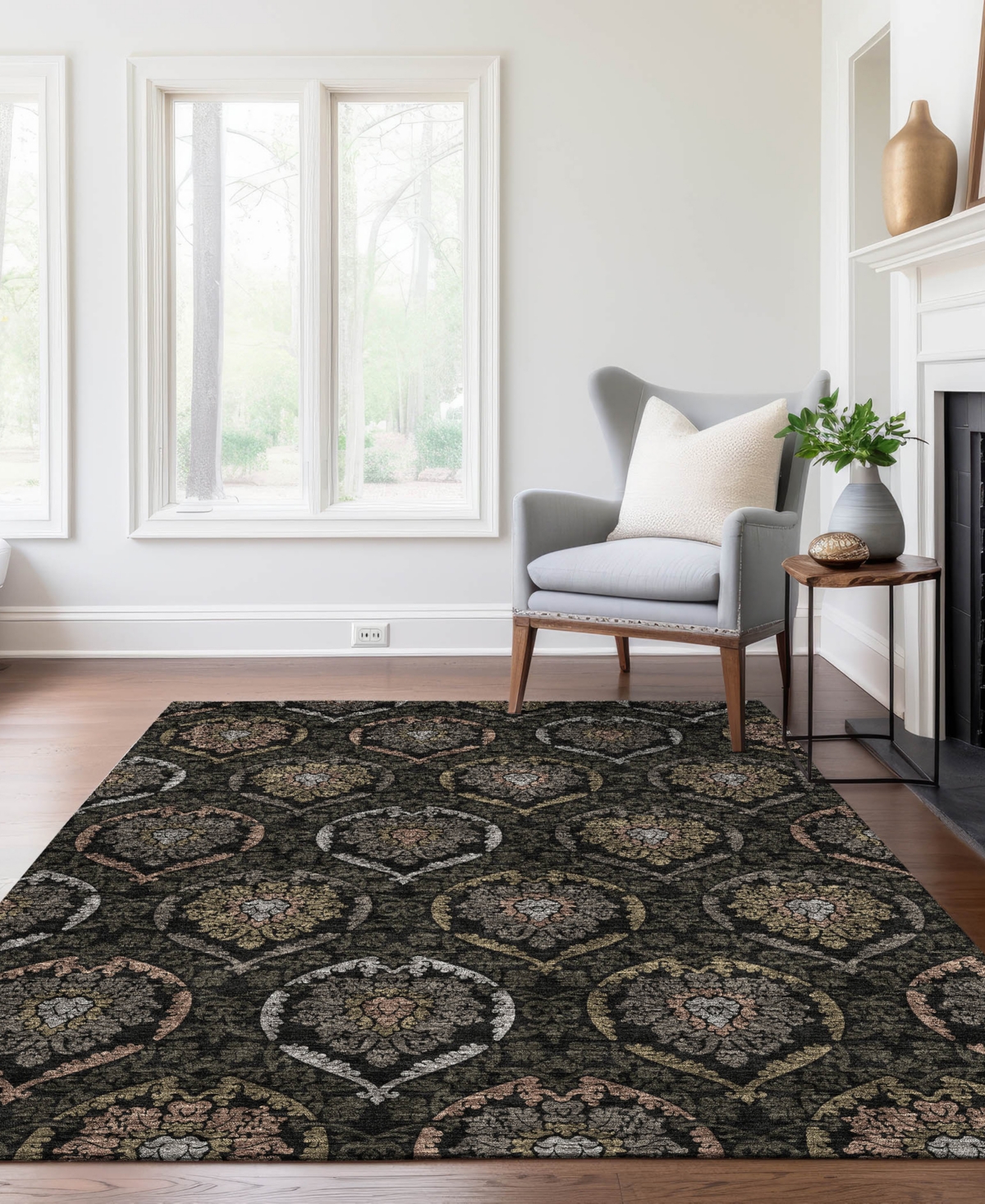 Addison Chantille Machine Washable Acn809 9'x12' Area Rug In Black