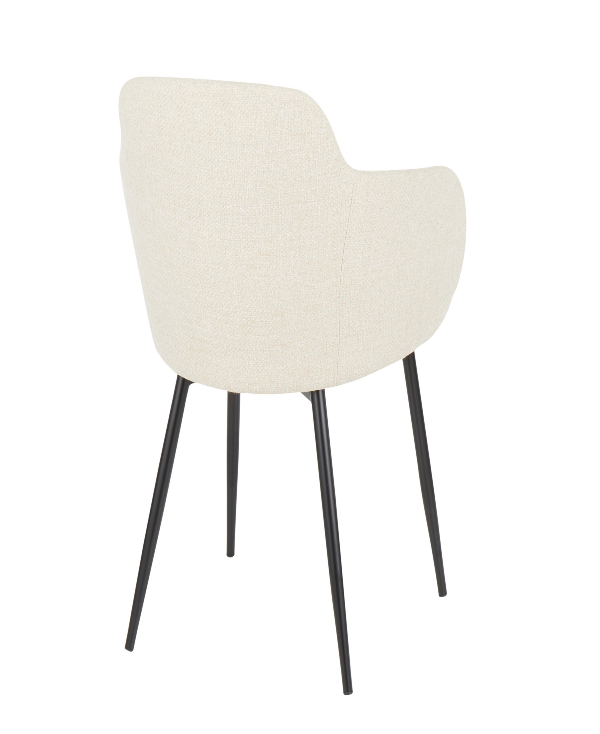 Lumisource 33" Metal Boyne Contemporary Accent Chair, Set Of 2 In Cream