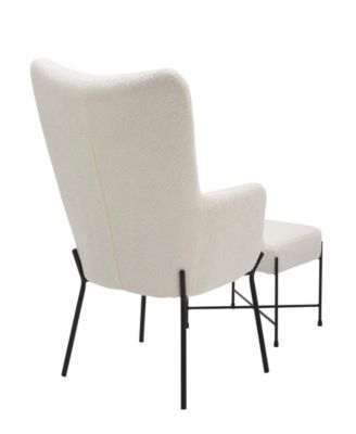 2-Pc. Metal Izzy Industrial Lounge Chair and Ottoman Set