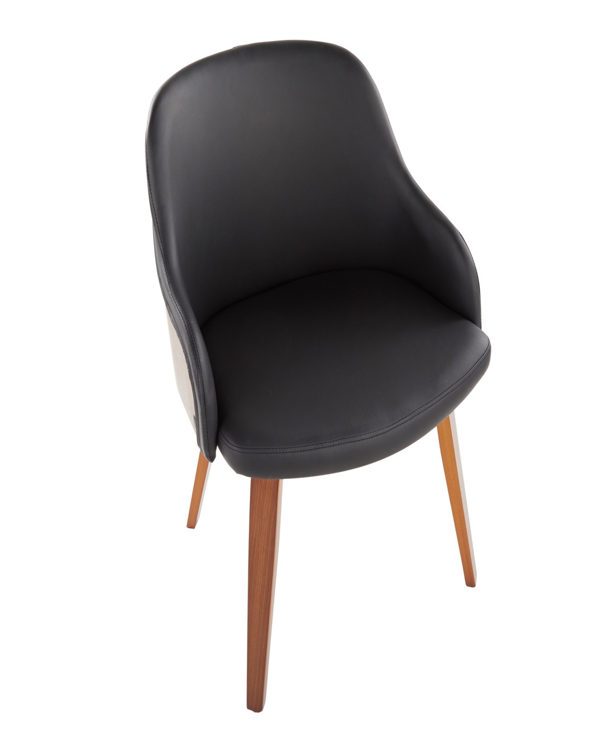 Lumisource 31" Wood Bacci Mid-century Modern Dining Accent Chair In Black