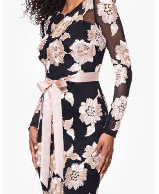 Women's Embroidered Mesh Gown