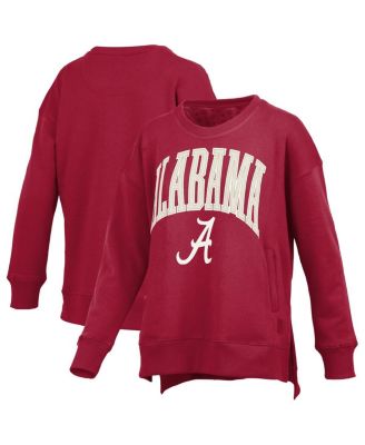 Pressbox - Women's Crimson Alabama Crimson Tide Pocketed Arch Pullover Sweatshirt