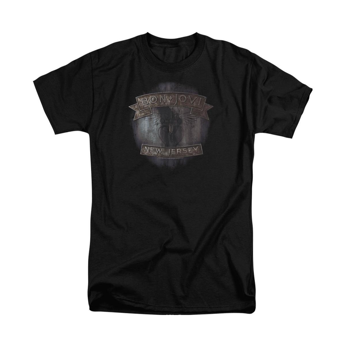 Men's New Jersey Short Sleeve Adult Tee / T-Shirt - Black