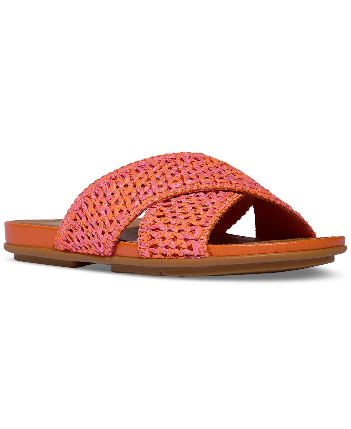 Women's Gracie Woven Cross Slide Sandals - Satsuma, Pink Mix