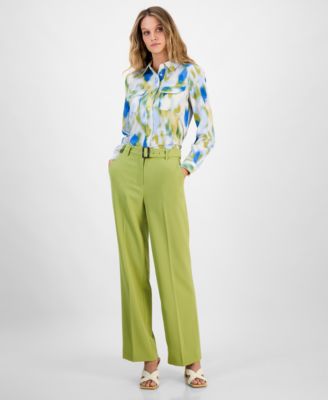 売れ筋商品|||バースリー カットソー トップス レディース Women's Watercolor-Print Blouse, Exclusively at Macy's Bar White Multi Bar III Women's Watercolor-Print Blouse, Exclusively at