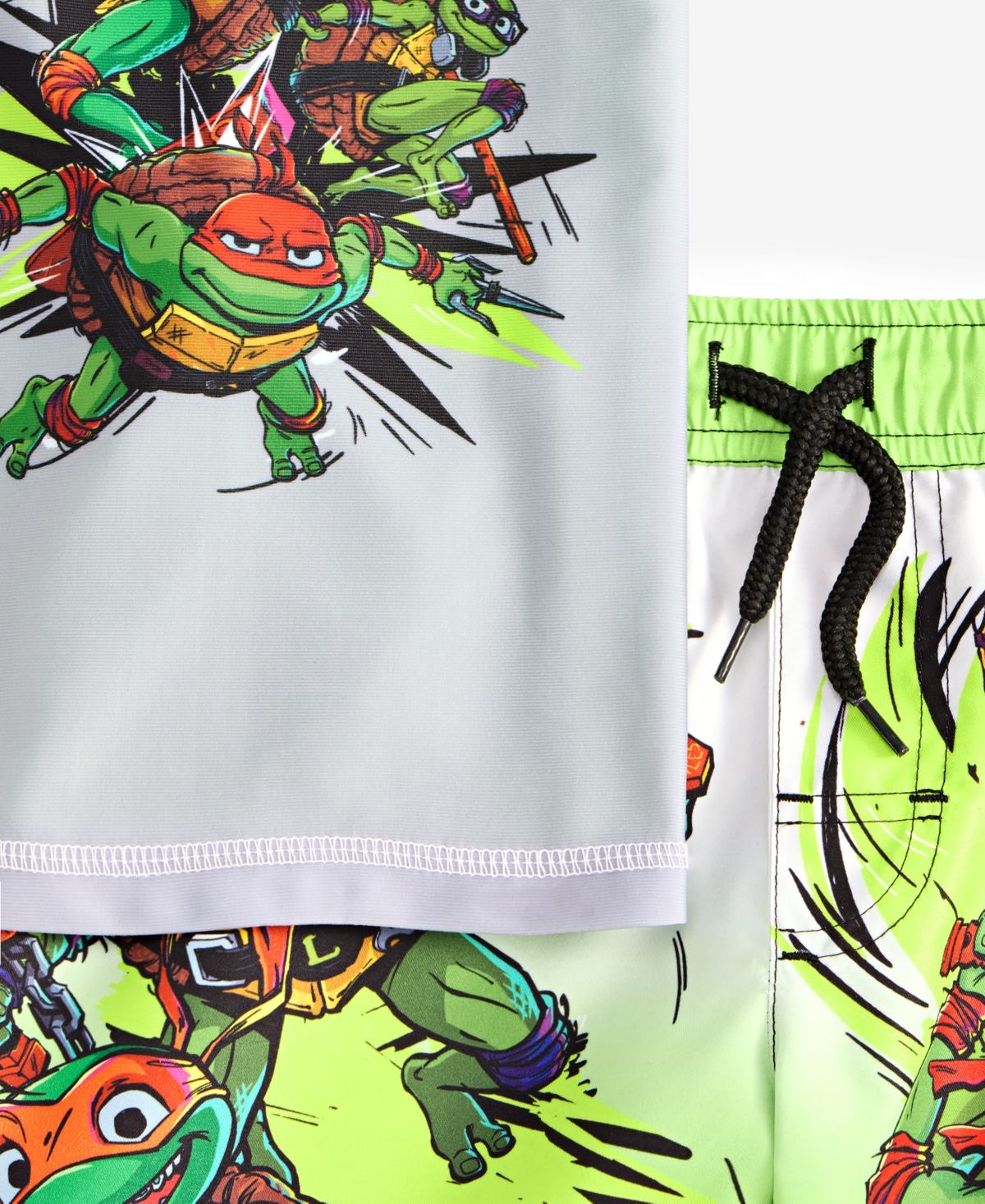 Dreamwave Little Boys Tmnt Rash Guard & Swim Trunks Two-piece Swimsuit In Green