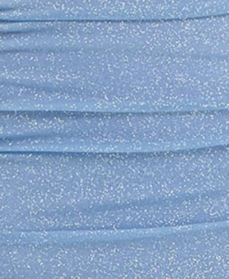 Juniors' Glittered Ruched Gown, Created for Macy's