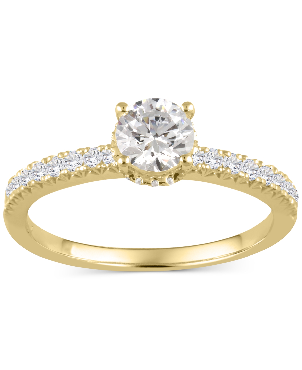 Macy's Diamond Engagement Ring (1 Ct. T.w.) In 14k Gold In Yellow Gold
