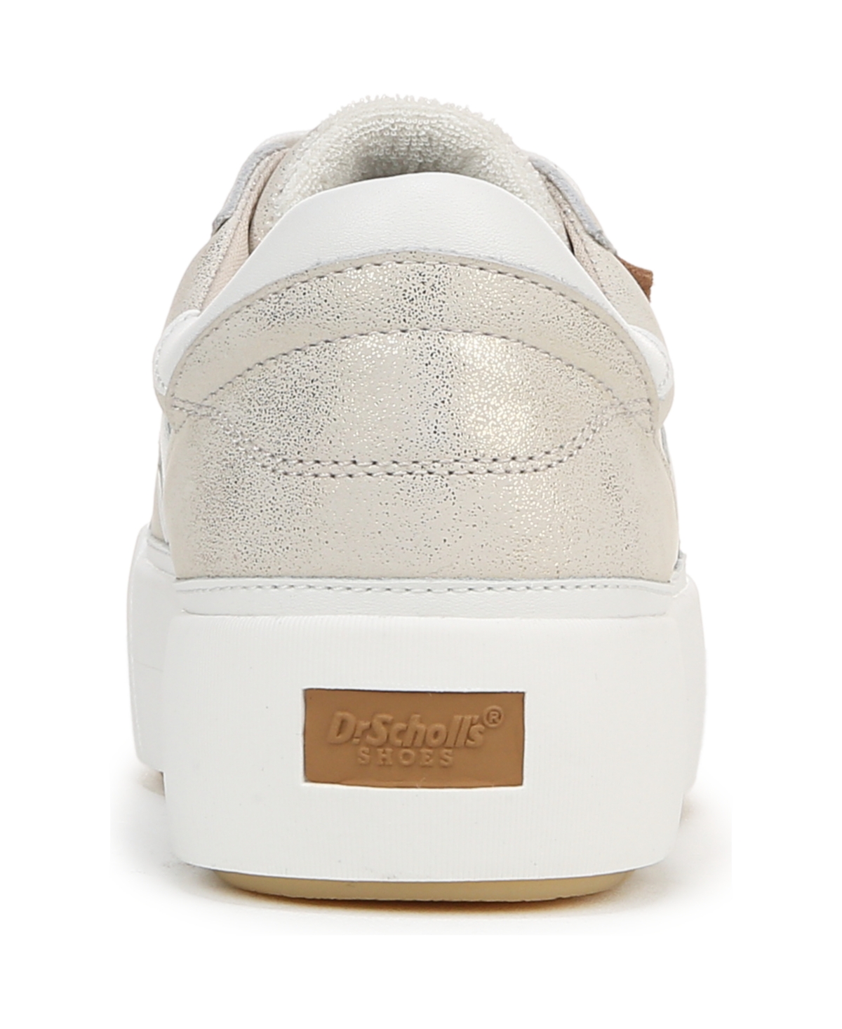 Shop Dr. Scholl's Women's Young And Free Lace Up Platform Sneakers In Light Gold Leather