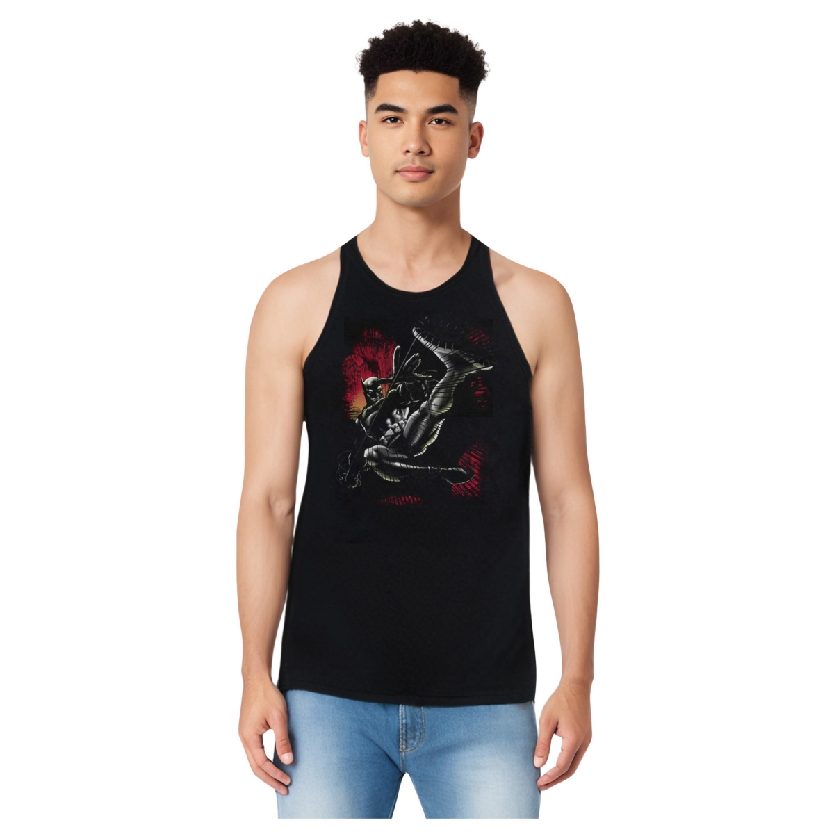 Mens Kick Swing Adult Tank Top - Black
