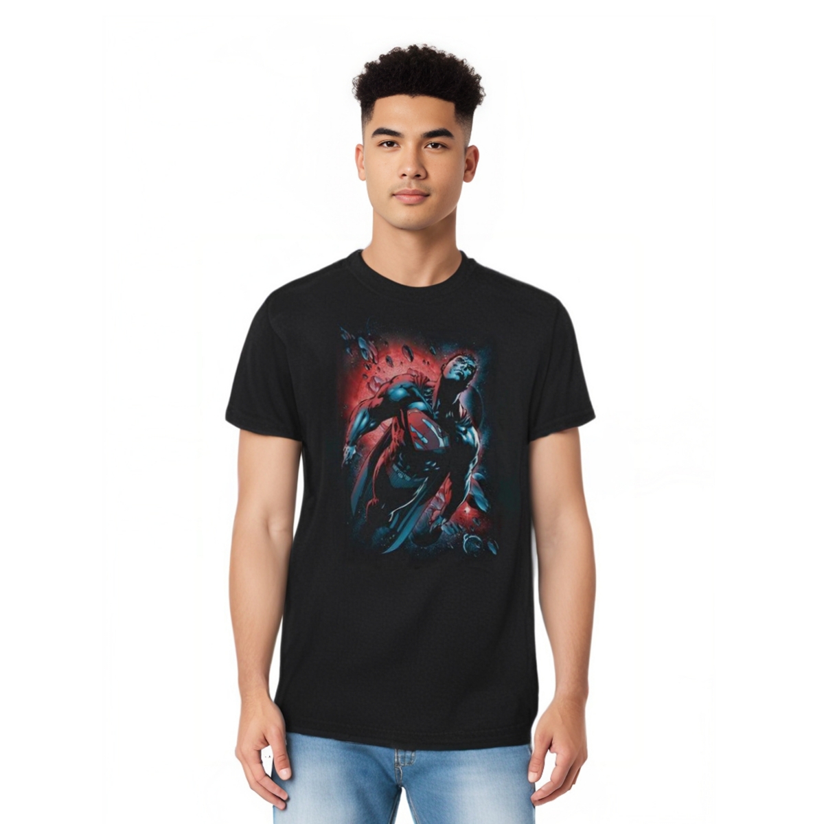 Mens Red Son Short Sleeve Adult T-Shirt - Black