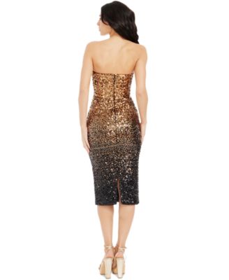 slim fit dress slacks Gold Sequin Strapless Long Mermaid Evening Prom Dresses, Cheap Custom Prom  Dresses, MR7854 main image 0