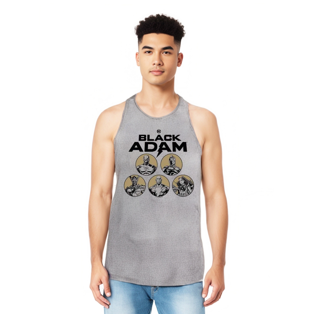 Mens Contrast Group Adult Tank Top - Medium grey