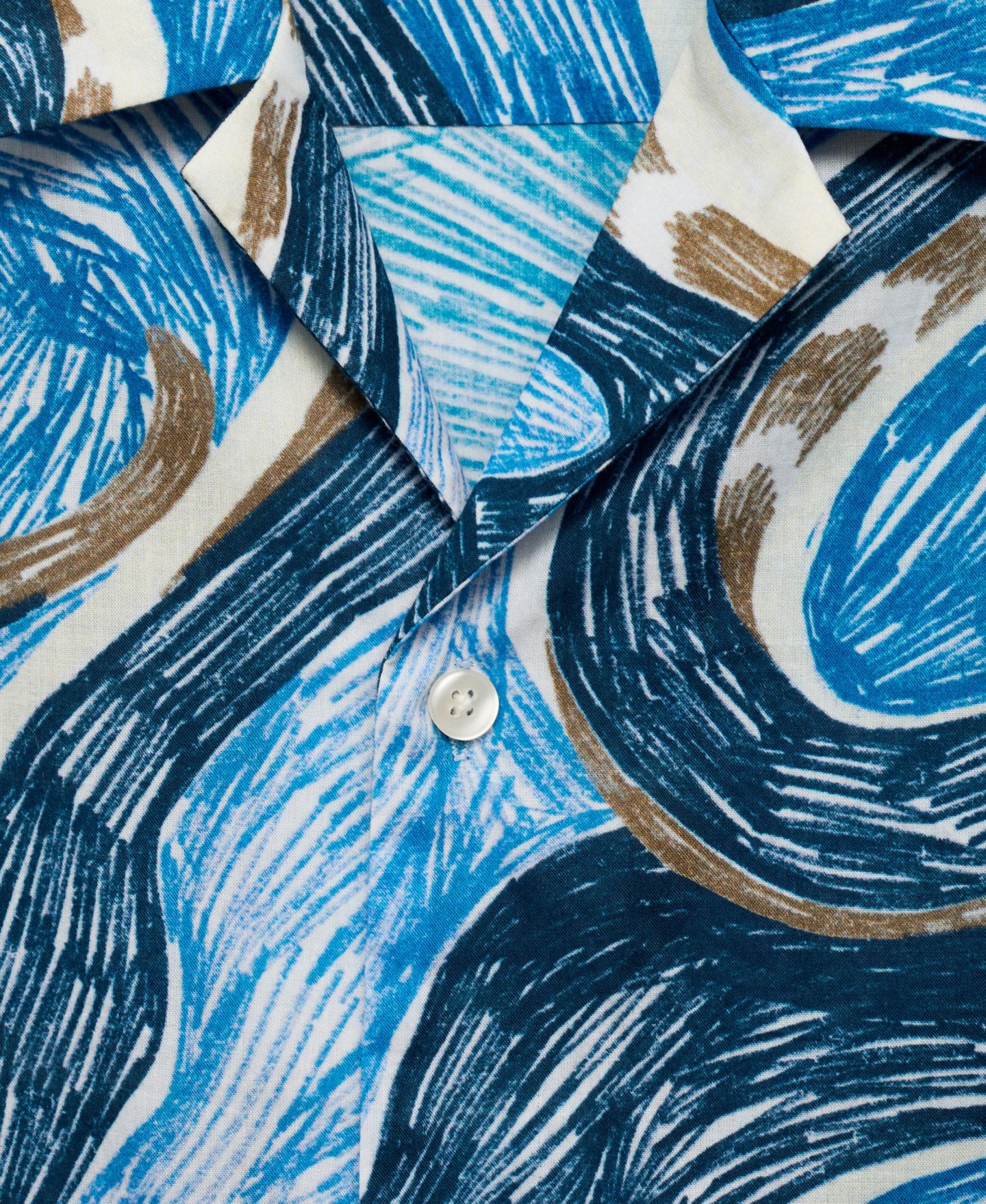 Мужская рубашка Mango Regular-Fit Printed, цвет: Синий — фото 5