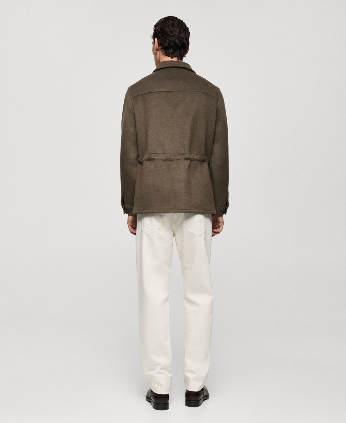 Mango Men's Wool-blend Field Jacket In Khaki