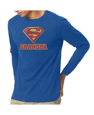 Mens Super Grandpa Long Sleeve Adult Tee / T-Shirt