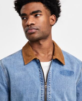 Sun + Stone Men's Goldrush Regular-Fit Full-Zip Trucker Jacket