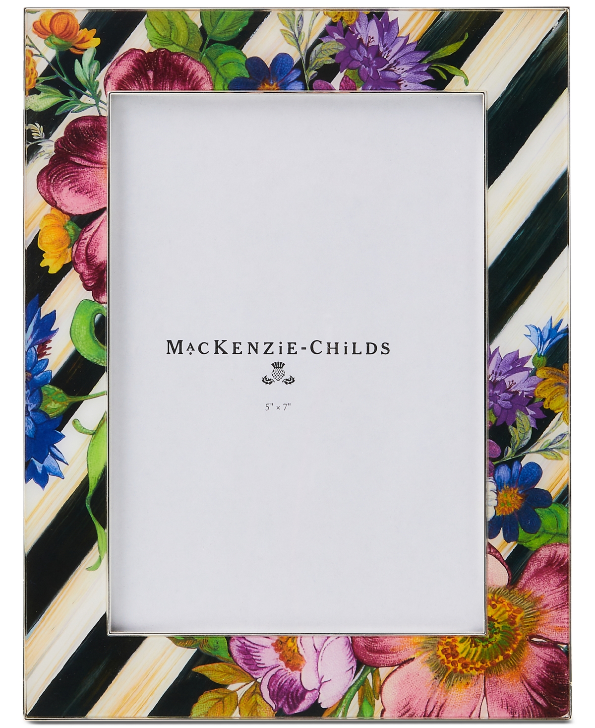Mackenzie-childs Flower Market Silver-plated Frame, 5" X 7" In Multi