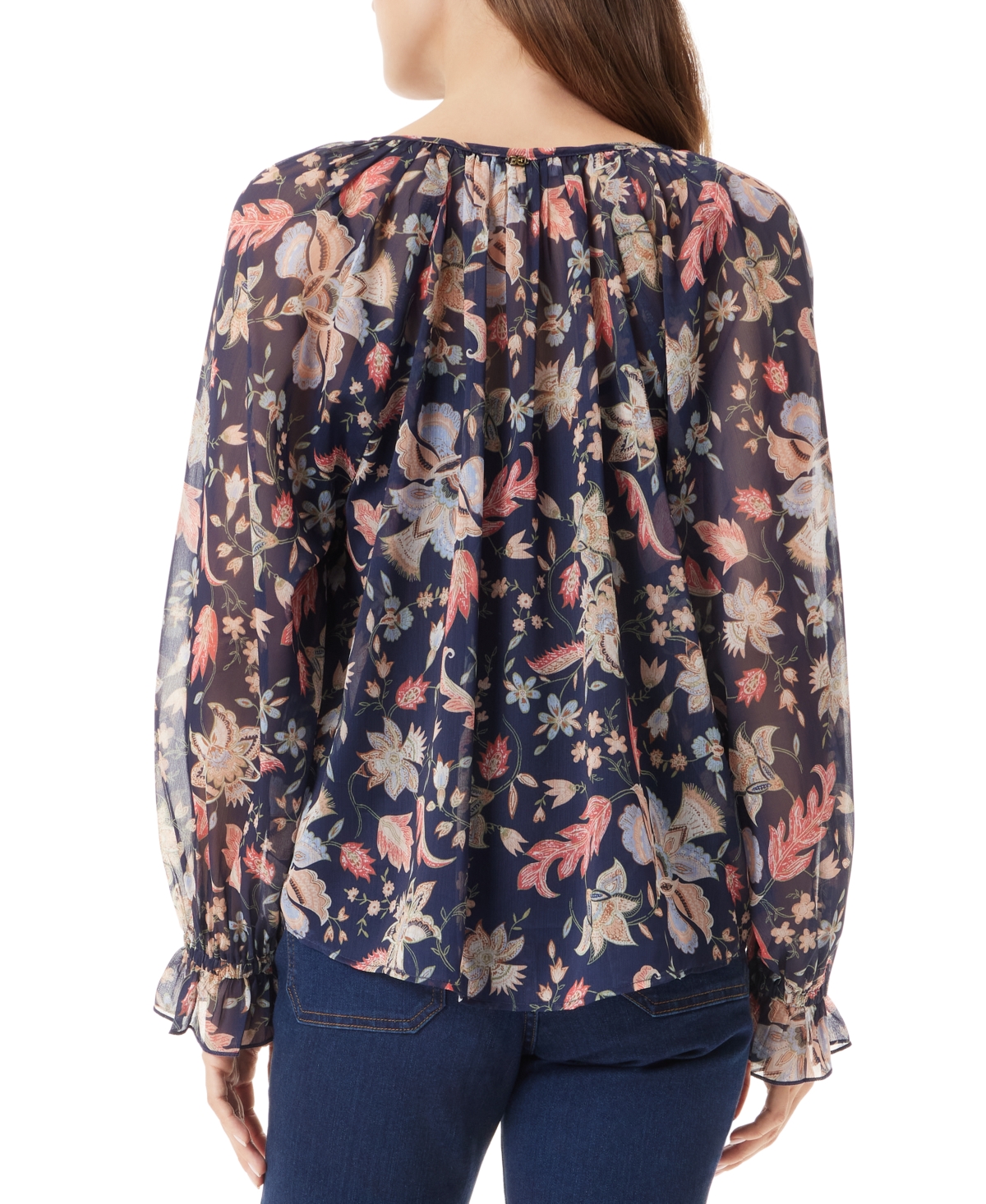 SAM EDELMAN WOMEN'S KELSIE PRINTED LONG-SLEEVE BLOUSE 